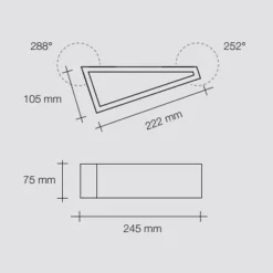 Applique in gesso squadrata teos sforzin