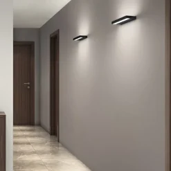 Applique isyluce duplex nero moderna led 40w 3000k-4000k