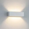 Applique isyluce 18w 3000k gesso bianca rettangolare