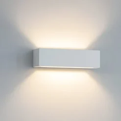 Applique isyluce 18w 3000k gesso bianca rettangolare