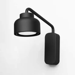 Applique lampada da comodino moderna nera vivida bottone