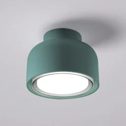 Applique lampada da parete moderna vivida bottone petrolio