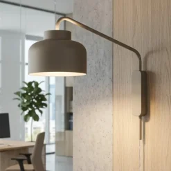Applique lampada da parete moderna vivida bottone sabbia dimmerabile con telecomando