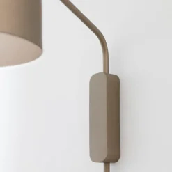Applique lampada da parete moderna vivida bottone sabbia dimmerabile con telecomando