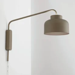 Applique lampada da parete moderna vivida bottone sabbia dimmerabile con telecomando