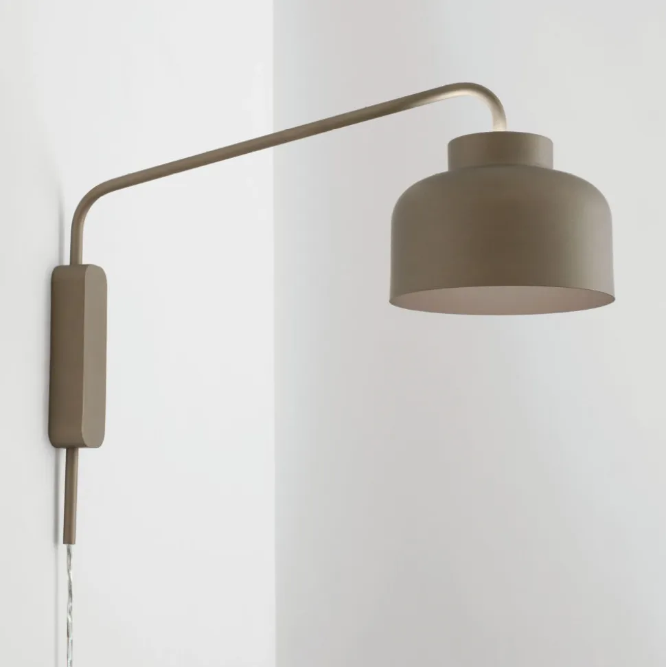 Applique lampada da parete moderna vivida bottone sabbia dimmerabile con telecomando