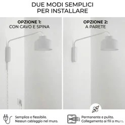 Applique lampada da parete moderna vivida bottone sabbia dimmerabile con telecomando