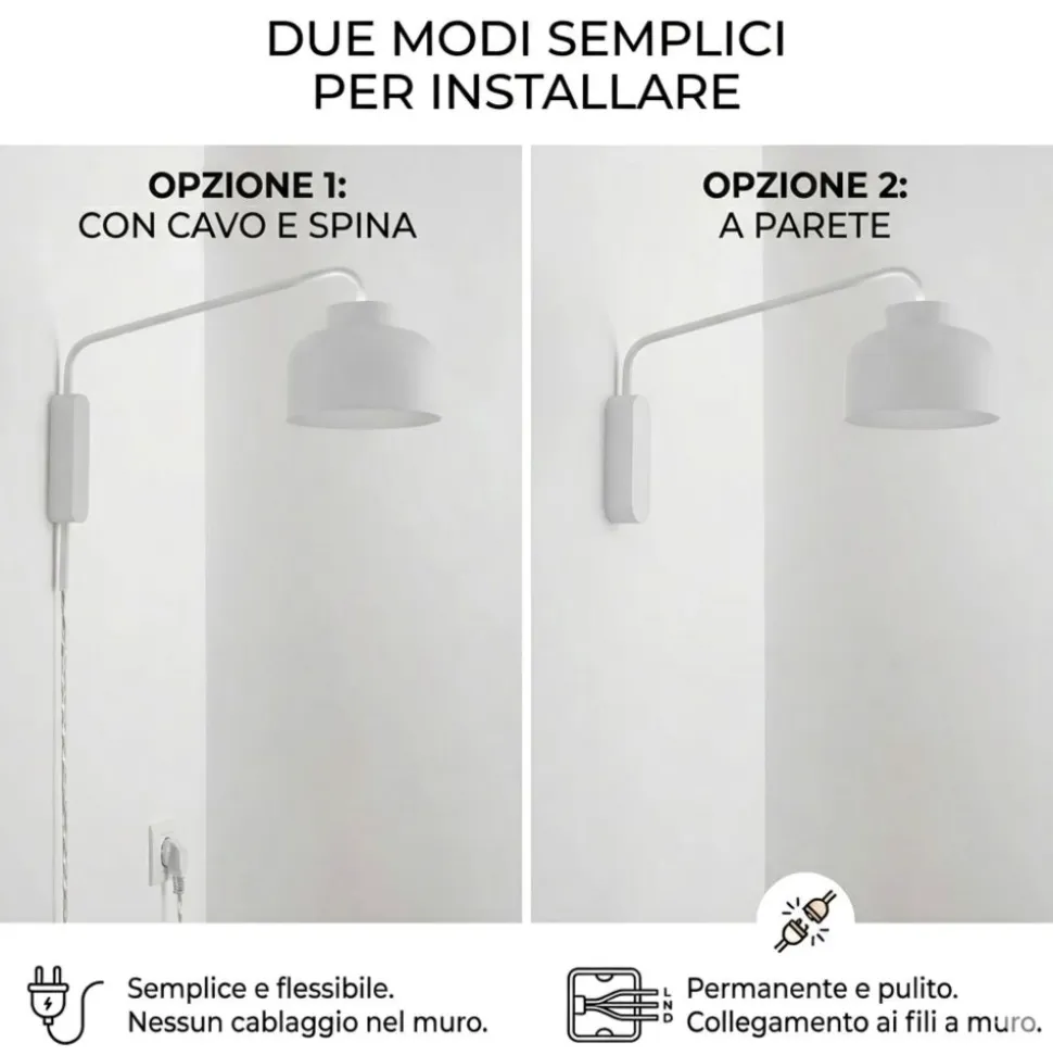 Applique lampada da parete moderna vivida bottone sabbia dimmerabile con telecomando
