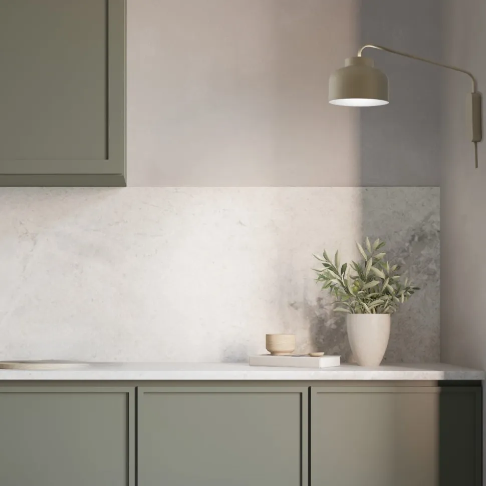 Applique lampada da parete moderna vivida bottone sabbia dimmerabile con telecomando