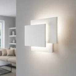 Applique lampada design moderna bianca led 36w 3000k dip perenz