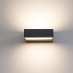 Applique led 3000k linea light regolo biemissione antracite