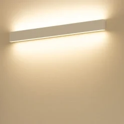 Applique led 3000k moderna bianca linea light satori 86cm