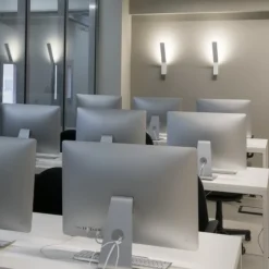 Applique led moderna 22w 3000k nera stilnovo lama