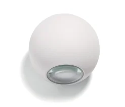 Applique led sfera bianca biemissione 3w 3000k 4000k dimmerabile vivida sky fall