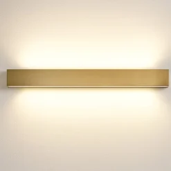 Applique led 41w 3000k bi emissione box w2 ottone linea light
