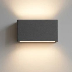 Applique led 10w 2700k bi emissione box w2 cemento linea light