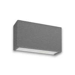 Applique led 10w 2700k bi emissione box w2 cemento linea light