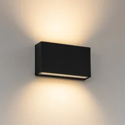 Applique led 10w 4000k bi emissione nero box w2 linea light