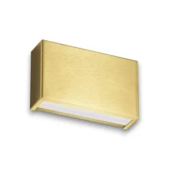 Applique led 10w 3000k biemissione ottone box w2 linea light
