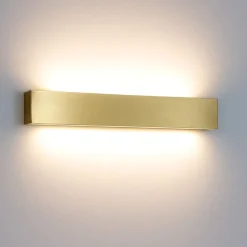 Applique led 19w 2700k bi emissione ottone box w2 linea light