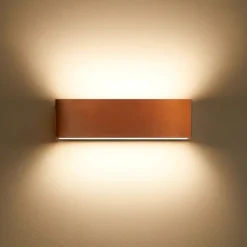 Applique led 19w 2700k bi emissione rame box w2 linea light