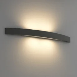 Applique led 35w 3000k curve grigio scuro cemento linea light