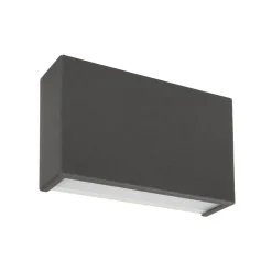 Applique led 14w 4000k linea light box w1 grigio cemento mono emissione