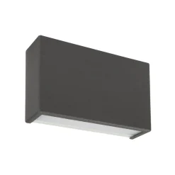 Applique led 10w 4000k linea light box w2 bi emissione cemento