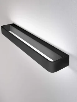 Applique led 30w 3000k moderna nero metal linea light
