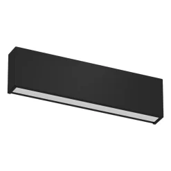 Applique led 14w 3000k mono emissione nero box w1 linea light
