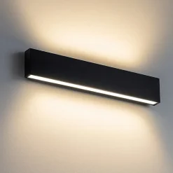 Applique led 28w 2700k nero box w2 linea light bi emissione