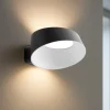 Applique led 17w 3000k nero dimmerabile oxygen stilnovo