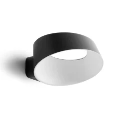 Applique led 17w 3000k nero dimmerabile oxygen stilnovo