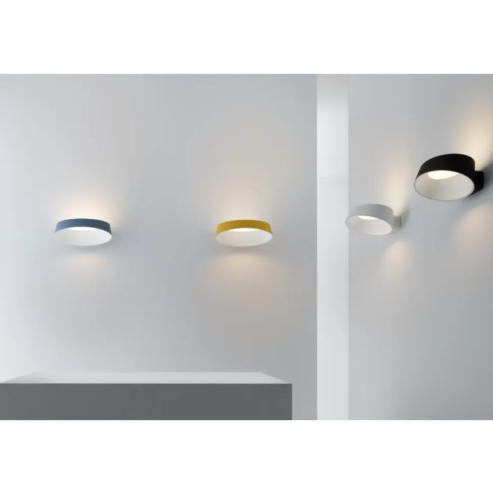 Applique led 17w 3000k nero dimmerabile oxygen stilnovo