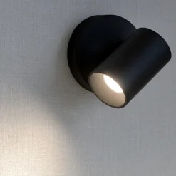 Applique led 11w 3000k orientabile linea light bart s nero
