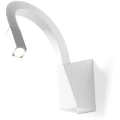 Applique led 2w 3000k orientabile linea light snake w3 per camera da letto