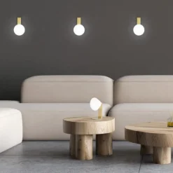 Applique led 6w 3000k oro vetro bianco dimmerabile vivida madame