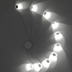 Applique led 20w 3000k parete soffitto moderna titanio vivida helix