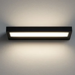 Applique led 38w nera stilnovo tablet design moderna per soggiorno