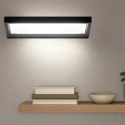 Applique led 38w nera stilnovo tablet design moderna per soggiorno