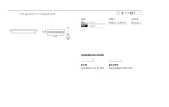 Applique led 38w nera stilnovo tablet design moderna per soggiorno