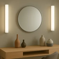 Applique linea light da specchio alluminio kioo led 14w 3000k
