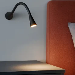 Applique linea light snake w1 orientabile nero led 2w 3000k