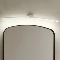 Applique luce specchio bagno curvo bianco 3000k
