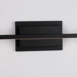 Applique lungo 120cm per specchio da bagno nero led squadrato