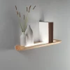 Applique mensola di legno quercia led 27w 3000k fabas luce linus