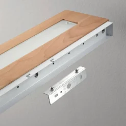Applique mensola di legno quercia led 27w 3000k fabas luce linus