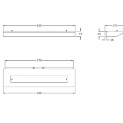 Applique mensola di legno quercia led 27w 3000k fabas luce linus