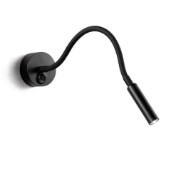 Applique minispy perenz illuminazione nero per comodino camera da letto