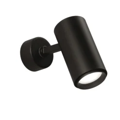 Applique moderna con spot orientabile cilindro nero